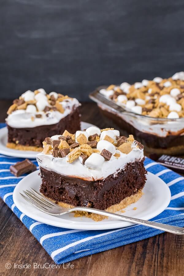 Chocolate S'mores Pudding Cake from Inside Bru Crew Life