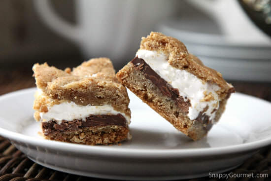 Easy S'mores Bars Cookie Recipe from Snappy Gourmet