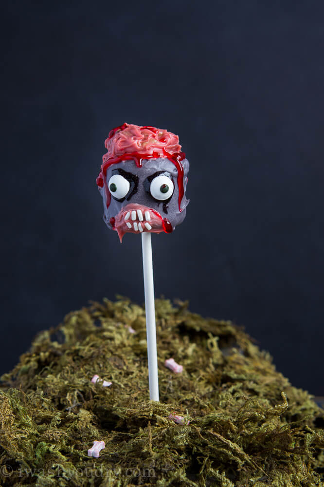The Walking Dead Zombie Marshmallow Pops from I Wash You Dry