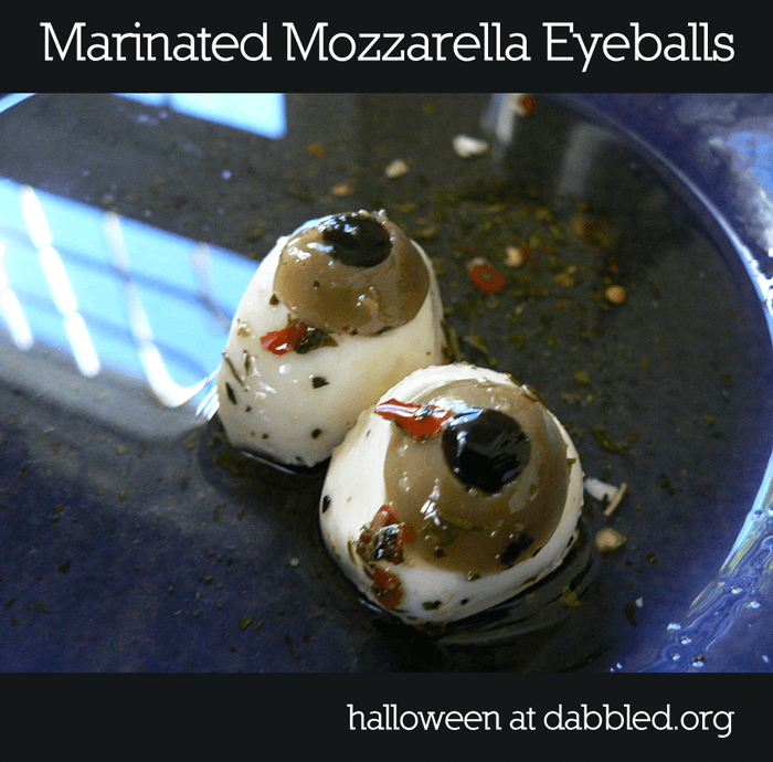 Dot’s Mozzarella Eyeballs from Dabbled