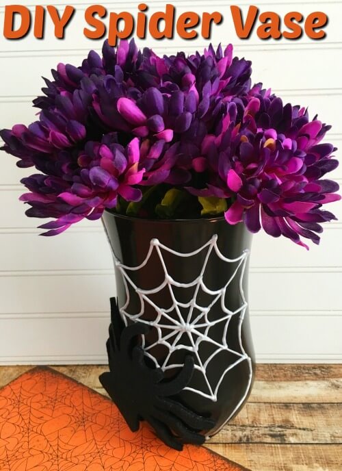 DIY Spider Web Vase from The Frugal Navy Wife