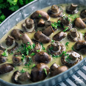Slow Cooker Herb Mushrooms from Paleo Leap