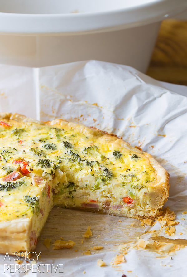 Slow Cooker Easy Quiche Recipe from A Spicy Perspective
