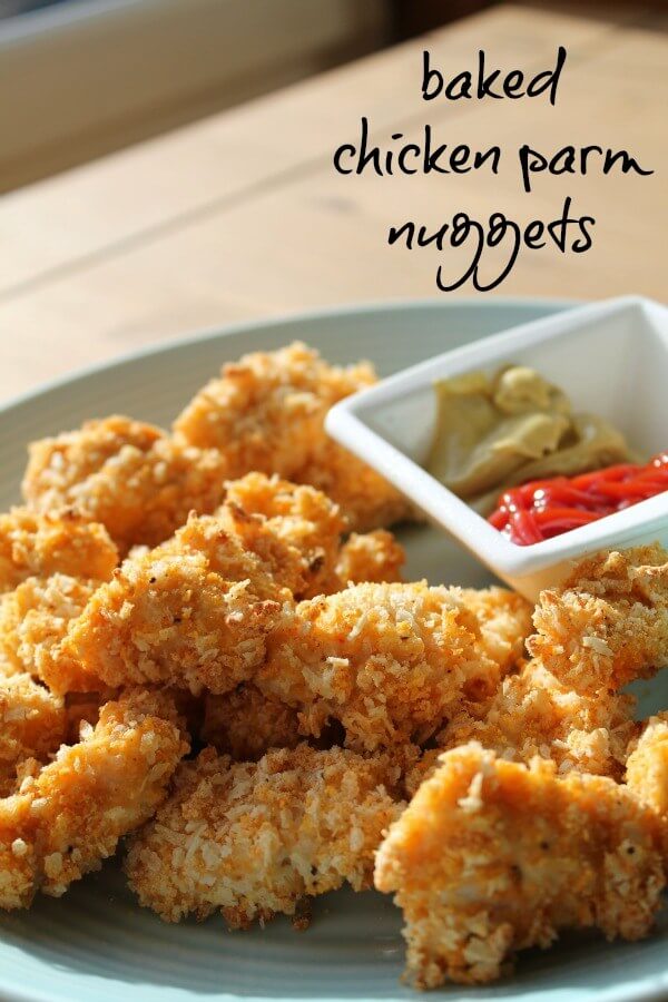 Baked Chicken Parm Nuggets from How to Be Awesome on 20 Dollars a Day