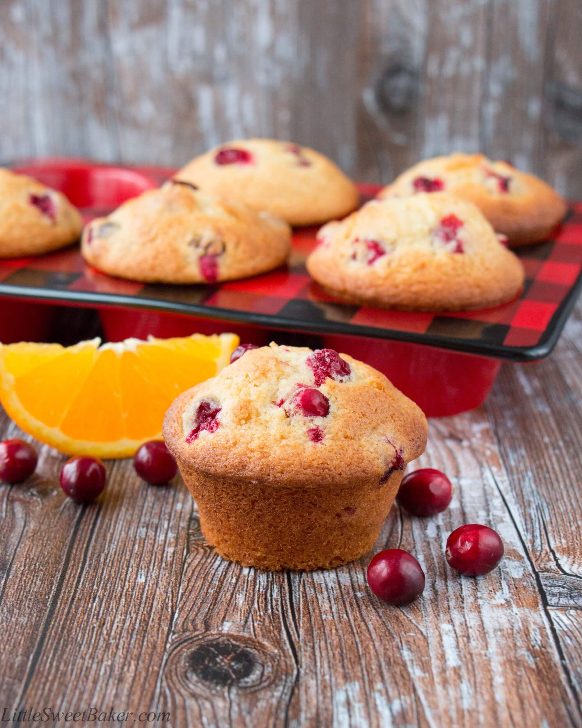 Cranberry Orange Muffins from Little Sweet Baker