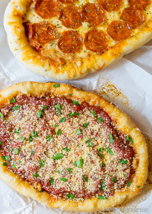 Slow Cooker Deep Dish Pizza (Chicago Style) from A Spicy Perspective