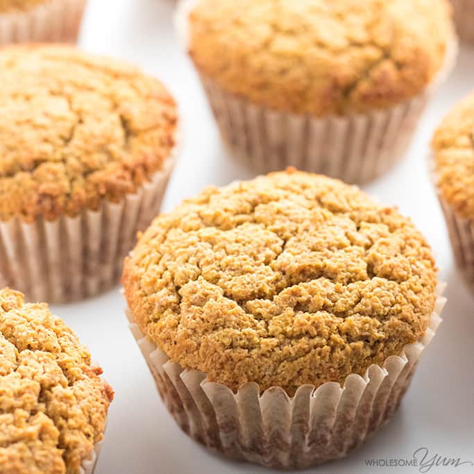Healthy Pumpkin Muffins Recipe With Coconut Flour & Almond Flour from Wholesome Yum