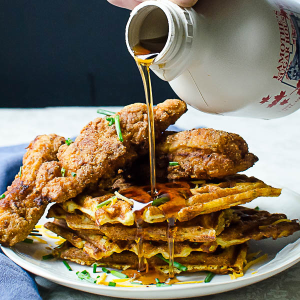 Southern-Style Chicken and Waffles from Garlic and Zest