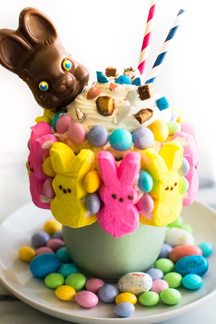 Leftover Easter Candy Freakshake from Baking Mischief