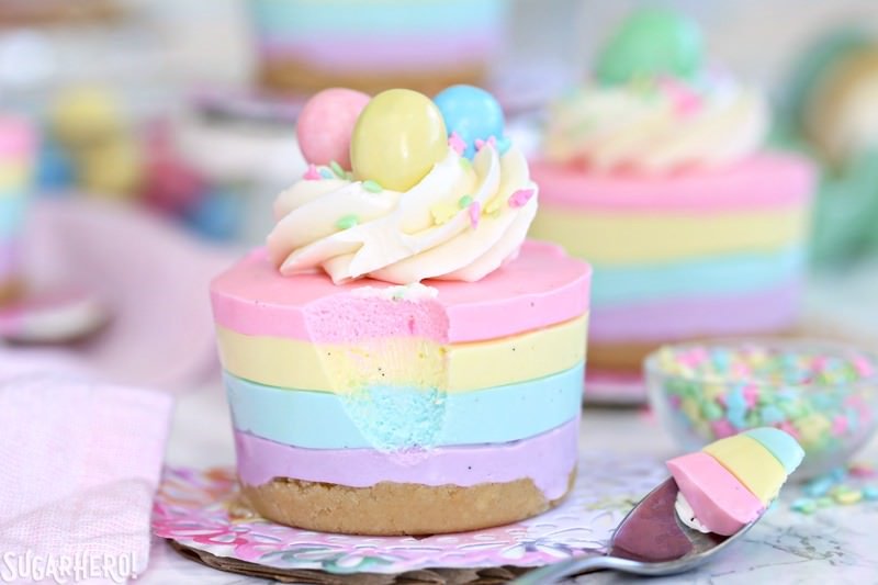 Easter No-Bake Mini Cheesecakes from Sugar Hero!