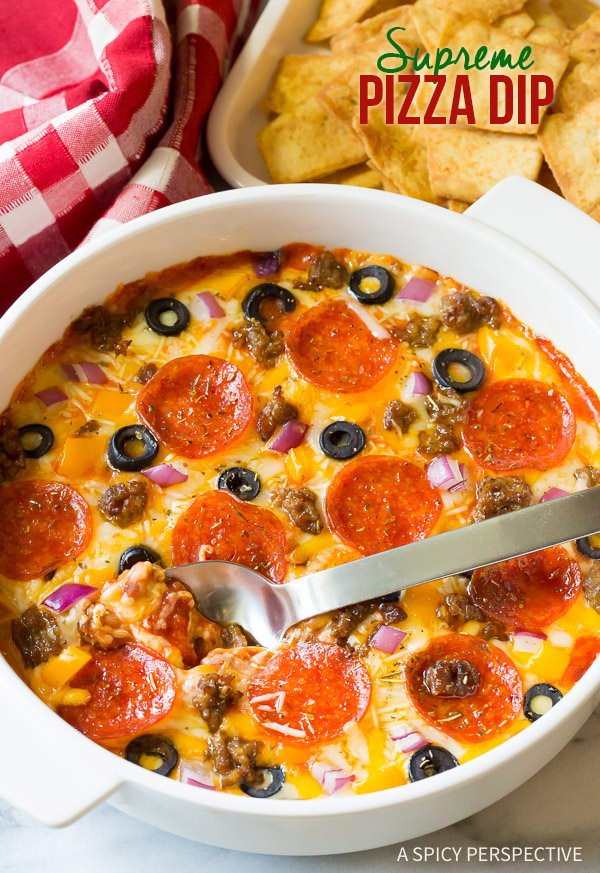 Supreme Pizza Dip from A Spicy Perspective