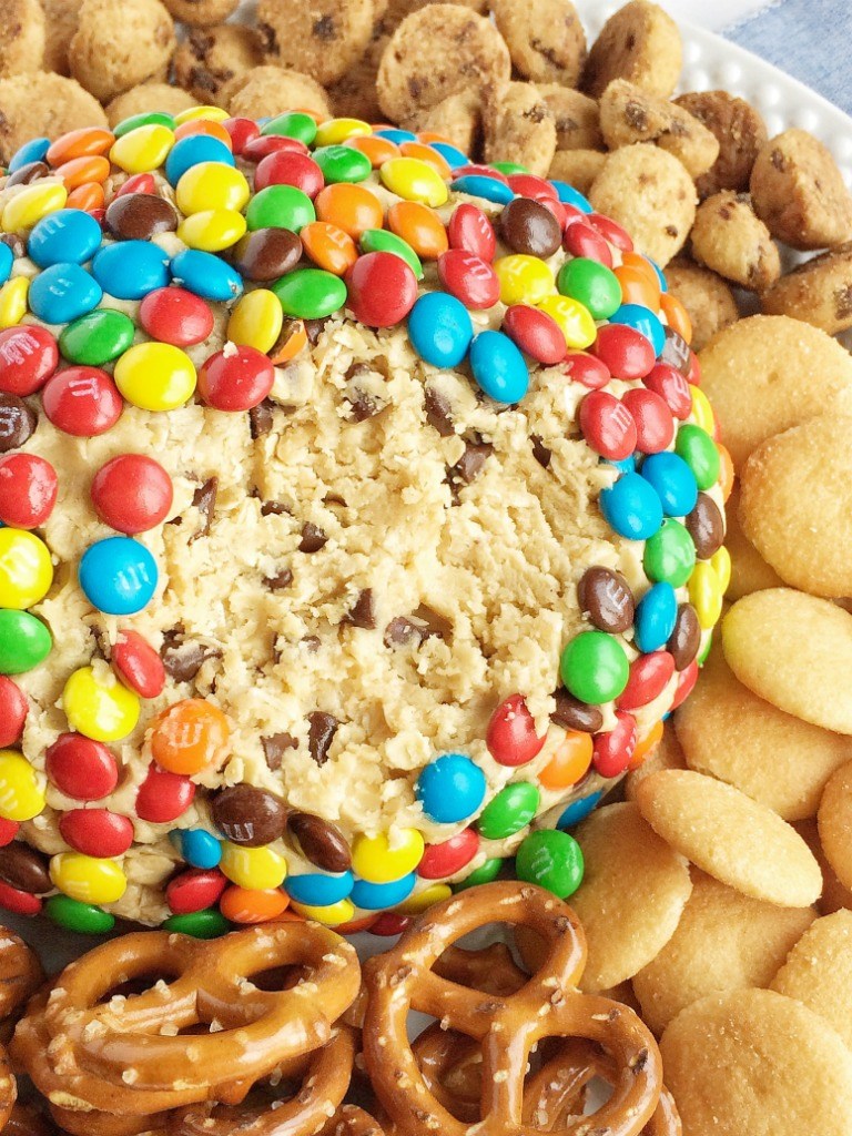 Monster Cookie Dough Cheeseball Dip from Together as Family