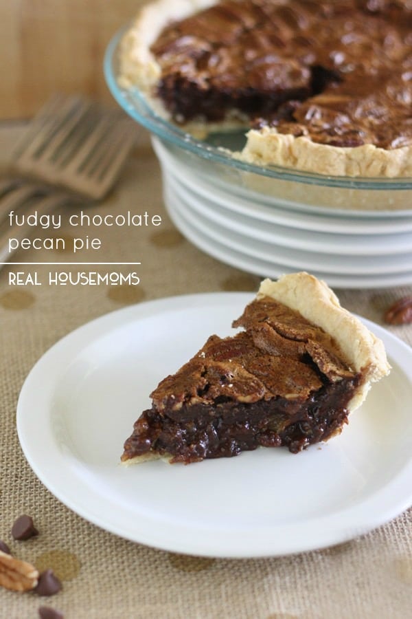 Fudgy Chocolate Pecan Pie form Real House Moms