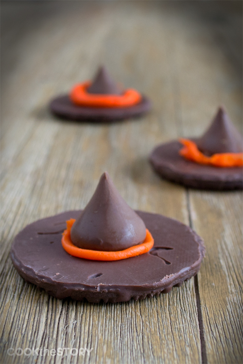 Chocolate Witches' Hats: An Easy Halloween Treat from Cook the Story