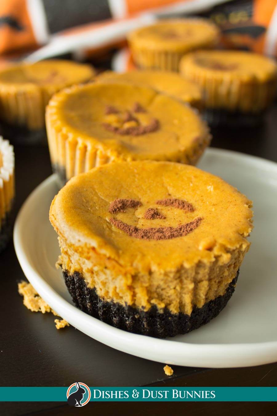 Pumpkin Cheesecake Jack-O-Lanterns