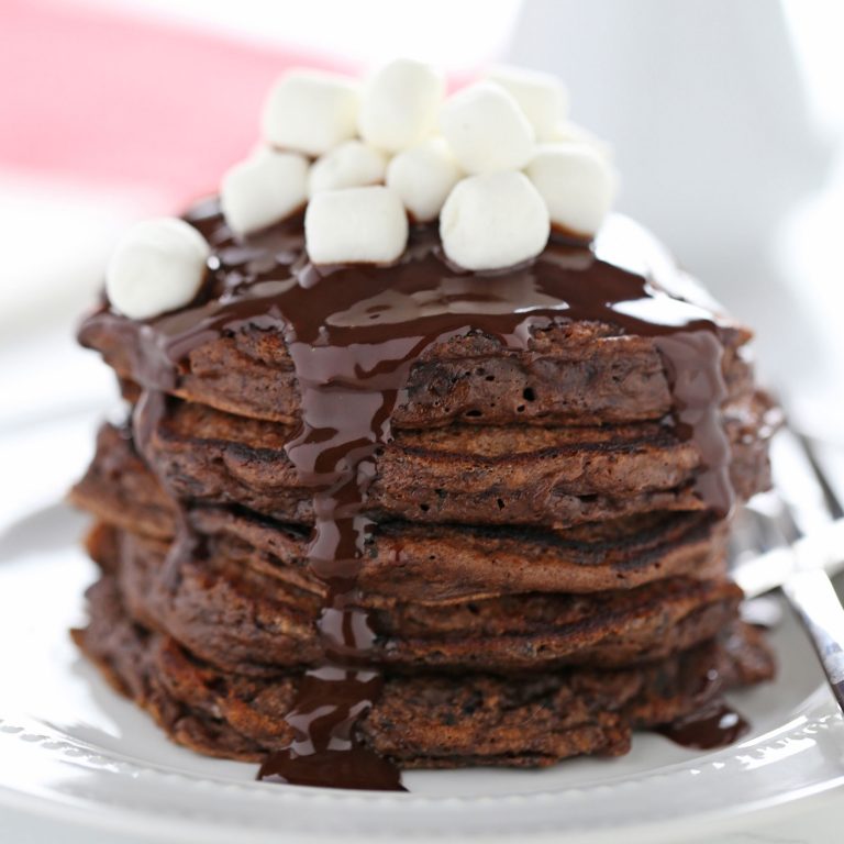 Hot Chocolate Pancakes from Handle the Heat