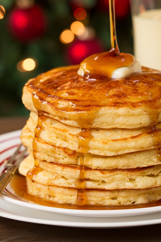 Eggnog Pancakes from Cooking Classy