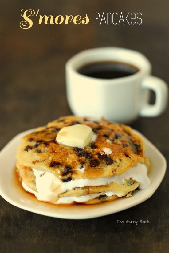 S'mores Pancakes Recipe from The Gunny Sack