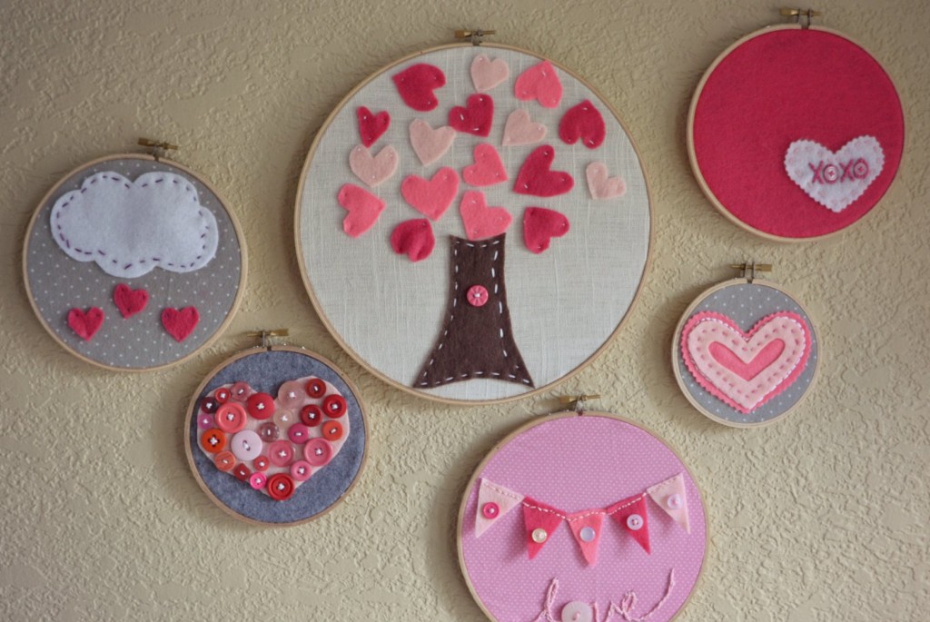 Valentine's Day Embroidery Hoop Art from Living Well Spending Less