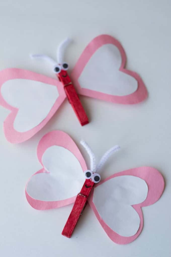 Heart Butterfly Craft from Gluesticks & Gumdrops