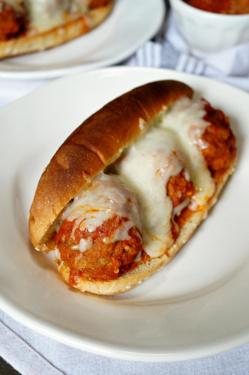 Cheesy Meatball Subs from The Baking Fairy