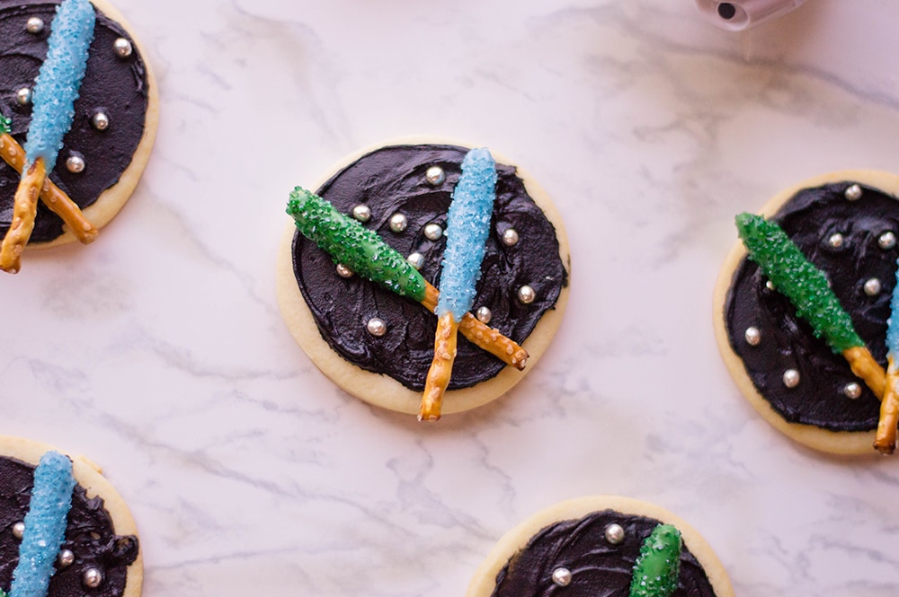 Star Wars Cookie Recipe with Light Sabers from Kim and Carrie