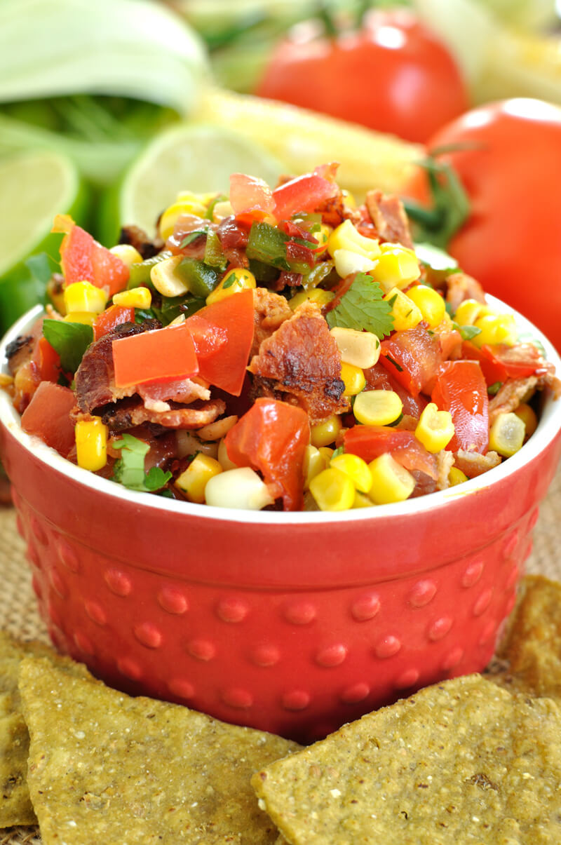 Chipotle Bacon and Corn Salsa from Dip Recipe Creations