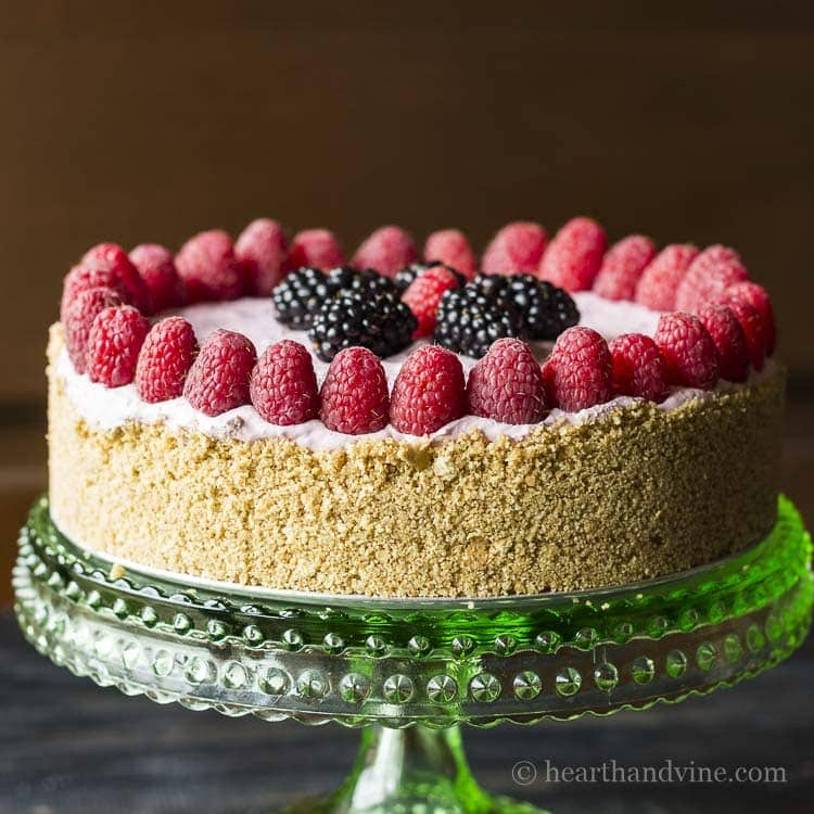 Amazing Berry Cheesecake made with no Added Sugar