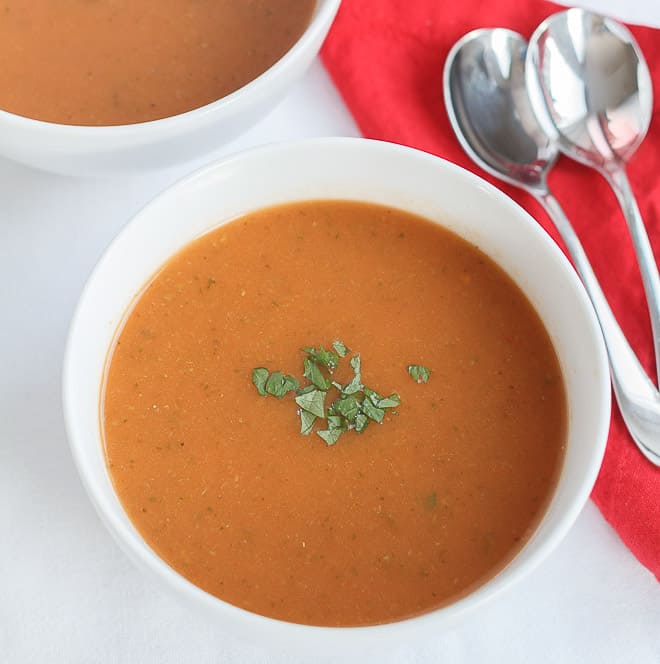 Tomato and Courgette Soup from Neils Healthy Meals
