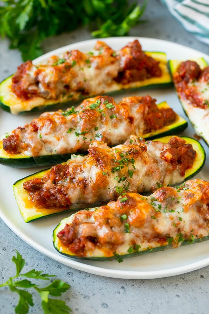 Stuffed Zucchini Boats from Dinner at the Zoo