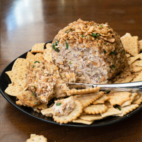 French Onion & Bacon Cheese Ball Recipe - Dishes & Dust Bunnies