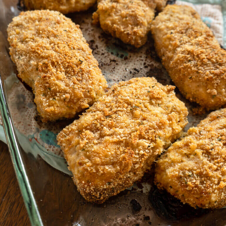 Crispy Oven Baked Breaded Pork Chops