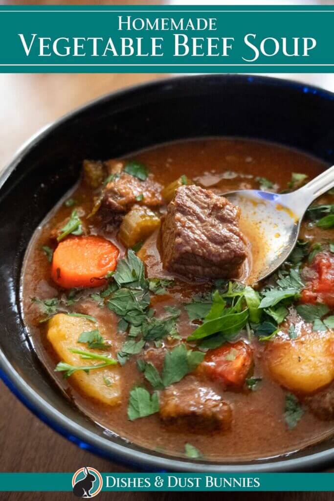 Easy Homemade Vegetable Beef Soup Dishes & Dust Bunnies