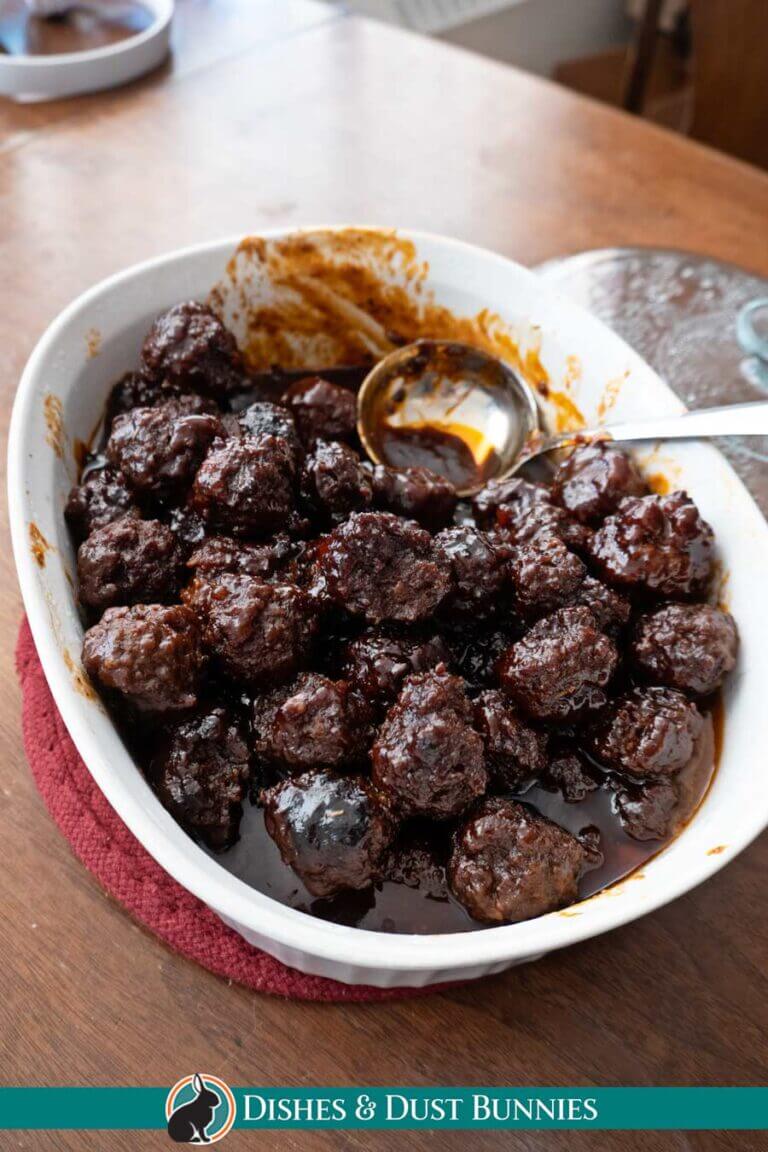 Sweet and Sour Meatballs Dishes & Dust Bunnies