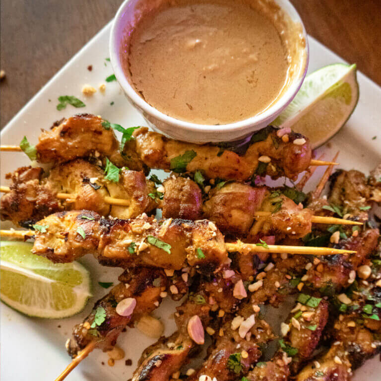 Thai Chicken Satay Skewers