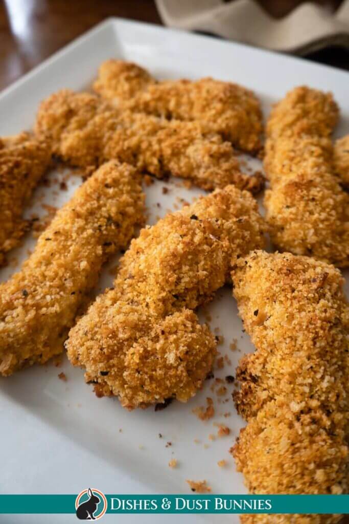 Extra Crispy Baked Chicken Tenders - Dishes & Dust Bunnies