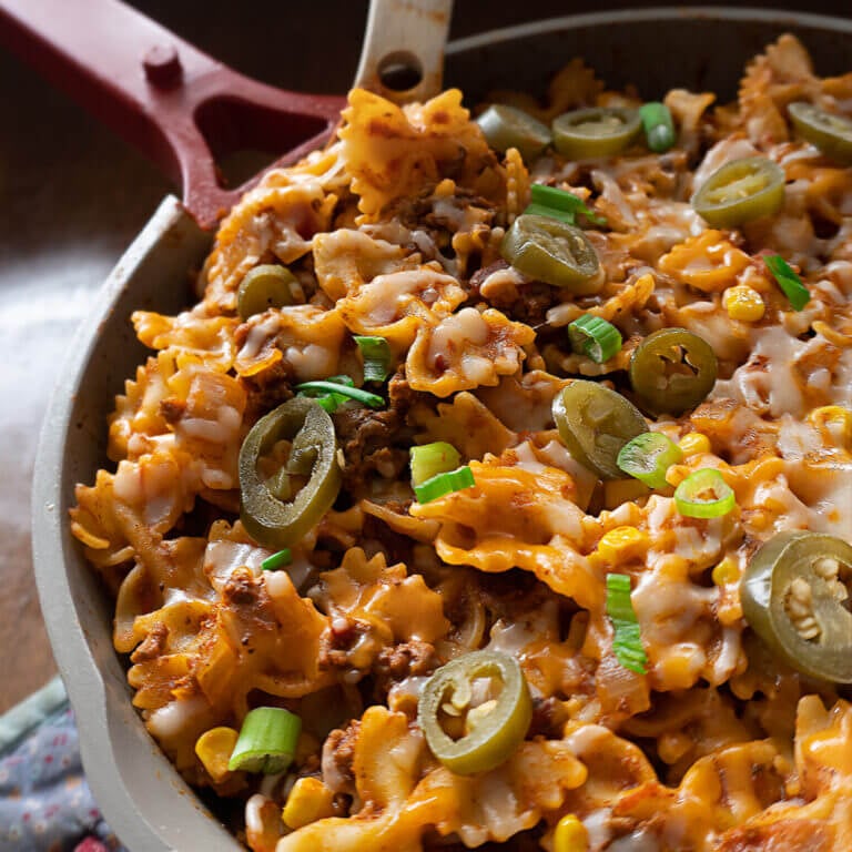 Easy Beef Taco Pasta