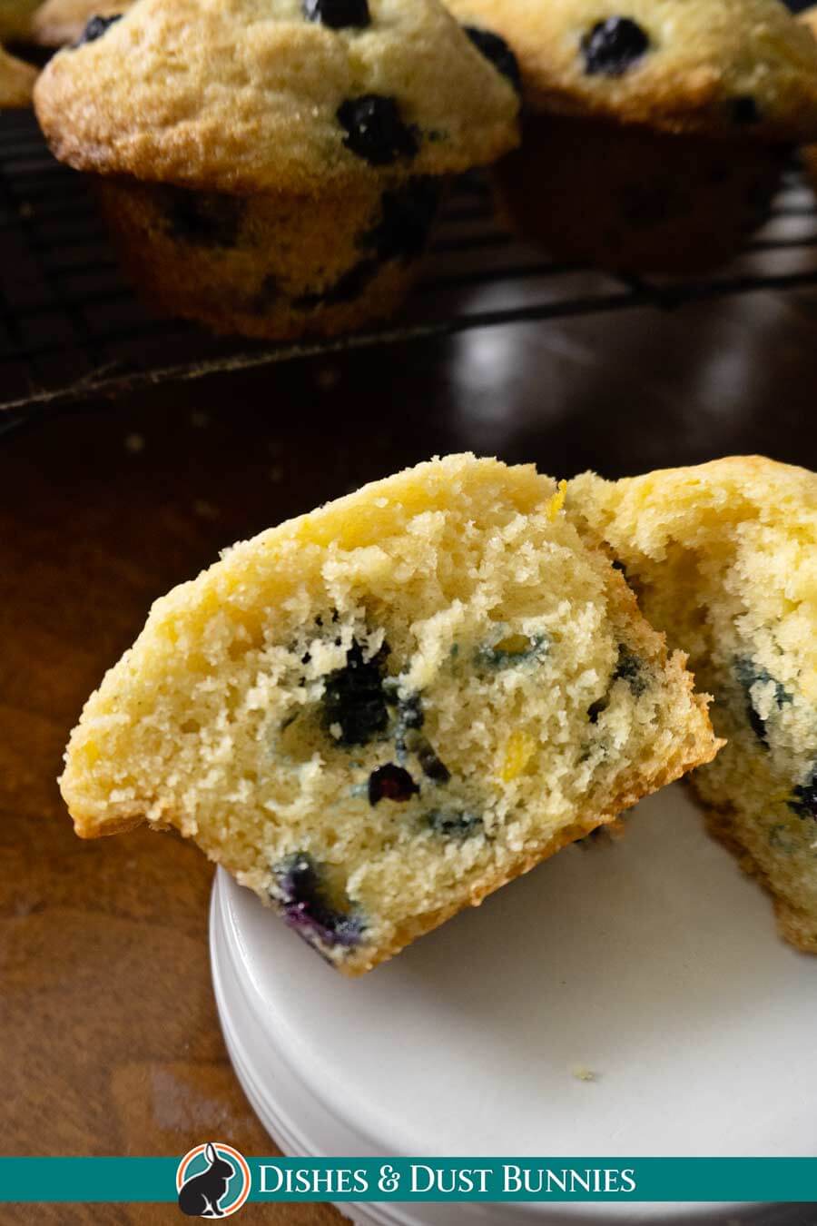 Bakery Style Lemon Blueberry Muffins