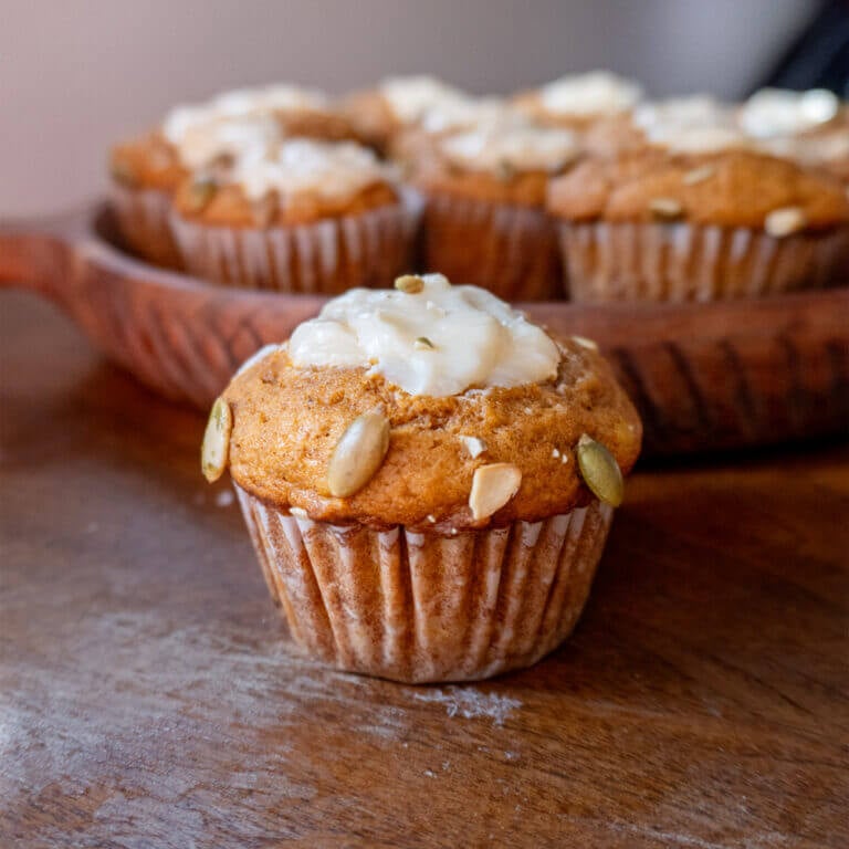Pumpkin Muffins with Cream Cheese (Starbucks Copycat)