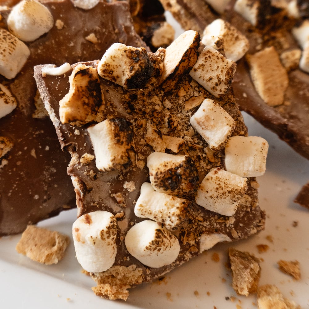 S’mores Crack (Saltine Cracker Toffee with Graham Crackers, Chocolate, and Marshmallows)
