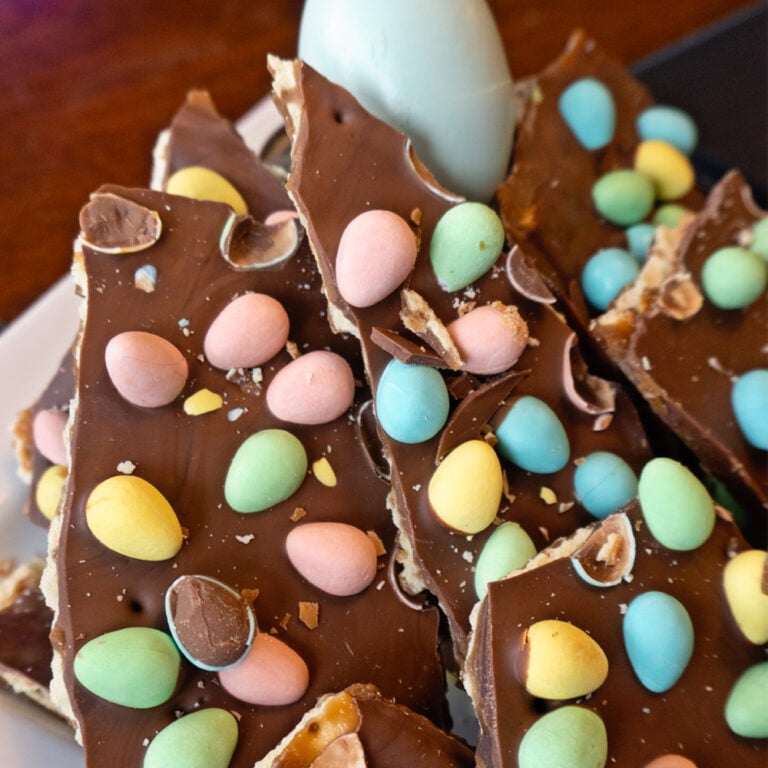 Easter Crack (Saltine Cracker Toffee with Mini Eggs)