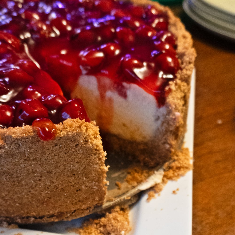Classic Baked Cherry Cheesecake