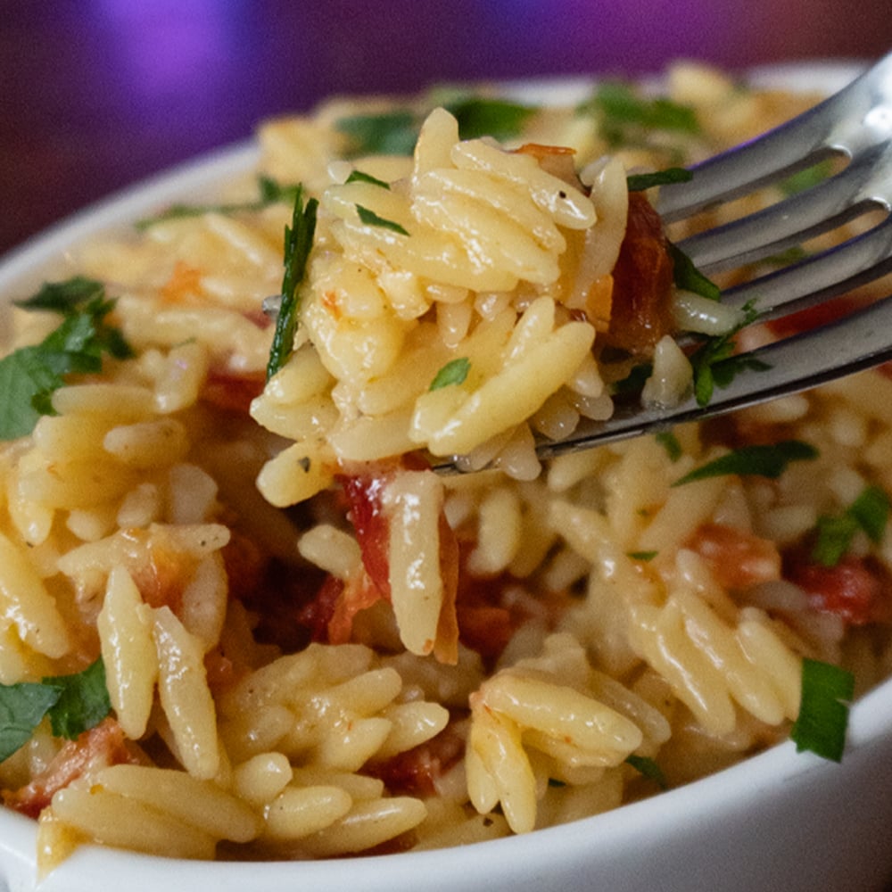 Creamy Parmesan Sun-Dried Tomato Orzo