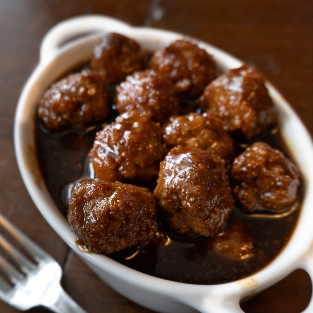 Sticky Honey Garlic Chicken Meatballs